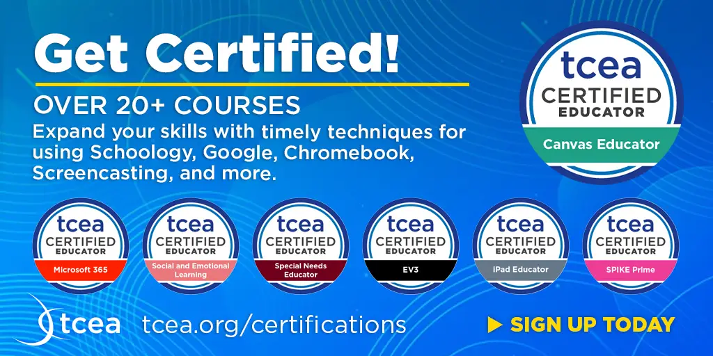 TCEA Get Certified Banner