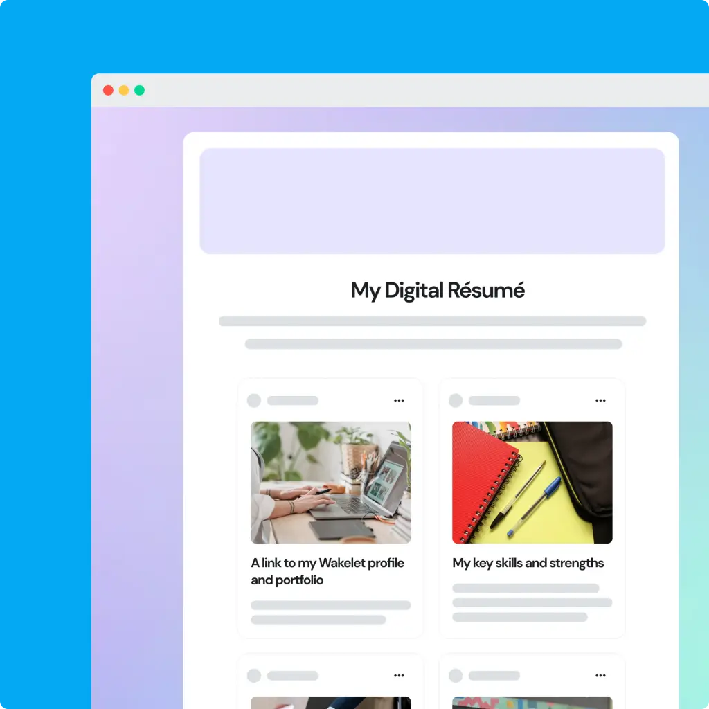 Example of a wavelet digital resume