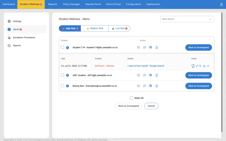 Hapara Web filter - Student Wellness (Open)